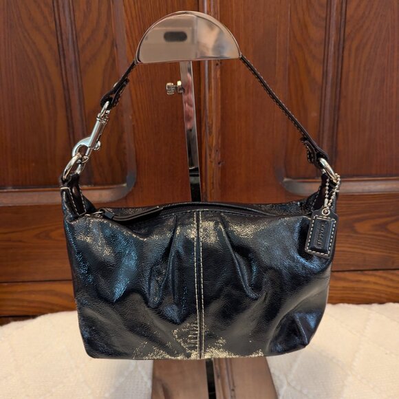 Coach Blue Patent Leather mini bag - Picture 3 of 11